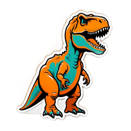fantasy dinosaur sticker SVG PNG design with clean design elements
