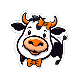 cute cow SVG PNG design with clean design elements