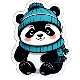 panda cute sticker SVG PNG design with clean design elements