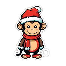 christmas monkey SVG PNG design