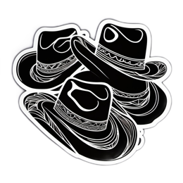 hats stickers SVG PNG design with clean design elements