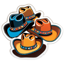 hats colorful SVG PNG design with clean design elements