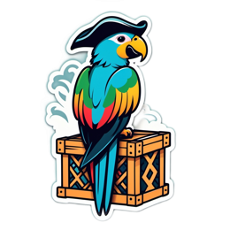 pirate parrot SVG PNG design with clean design elements