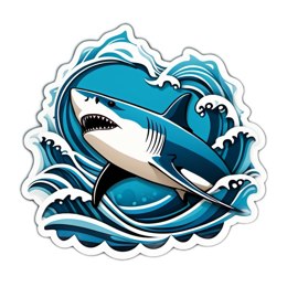 shark oceanwaves SVG PNG design with clean design elements