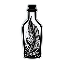 black and white feather SVG PNG design