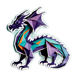 dragon paper SVG PNG design with clean design elements