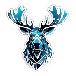 fantasy geometry deer SVG PNG design with clean design elements
