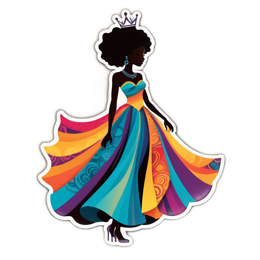 fashion colorful dress SVG PNG design with clean design elements
