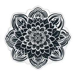 flower pattern black and white SVG PNG design with clean design elements, black and white floral elements