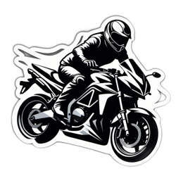 motorcycle rider SVG PNG design with clean design elements