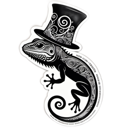 artsy lizard SVG PNG design with clean design elements