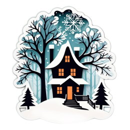 winter snowfall house SVG PNG design