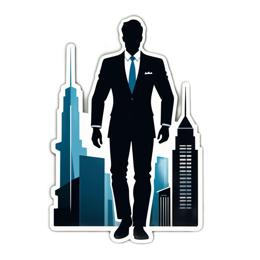 business cityscape SVG PNG design with clean design elements