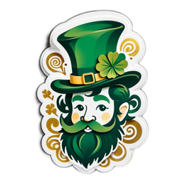 sticker leprechaun SVG PNG design