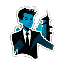 character suit SVG PNG design with clean design elements