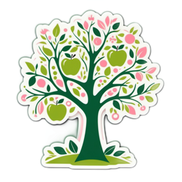 tree apple floral SVG PNG design