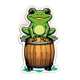 frog barrel sticker SVG PNG design