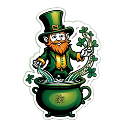 leprechaun stickercraft SVG PNG design with clean design elements