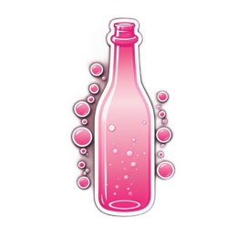 beverage pink bubbles SVG PNG design with clean design elements