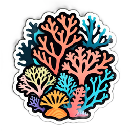 corals vibrant SVG PNG design with clean design elements