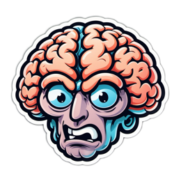 sticker cartoonbrain SVG PNG design