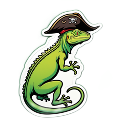 animals pirate lizard SVG PNG design