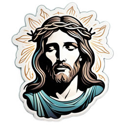 sticker biblical illustration SVG PNG design with clean design elements