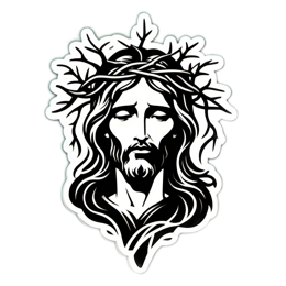 religious black white sticker SVG PNG design