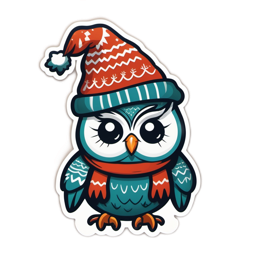 winter owl sticker SVG PNG design
