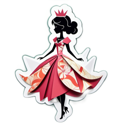 paperart doll SVG PNG design with clean design elements