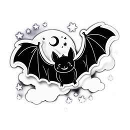 bat stars SVG PNG design with clean design elements