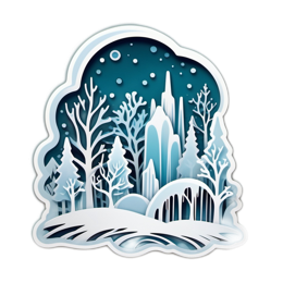 winter snow trees SVG PNG design