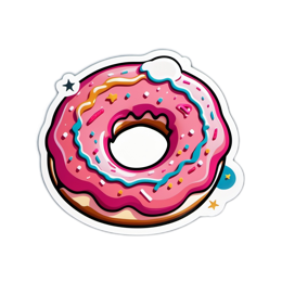 donut sticker SVG PNG design