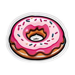 donut pink SVG PNG design with clean design elements
