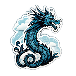 dragon clouds SVG PNG design with clean design elements