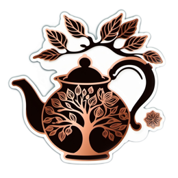 tea kettle tree SVG PNG design
