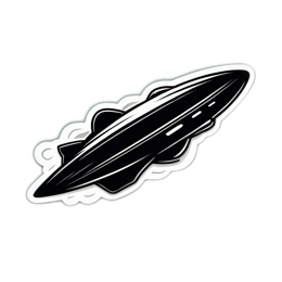 sticker spaceship SVG PNG design with clean design elements