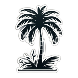 palm tree greenery SVG PNG design with clean design elements