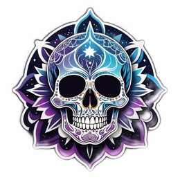 skull pattern mandala SVG PNG design