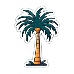 palm tree leafs SVG PNG design with clean design elements
