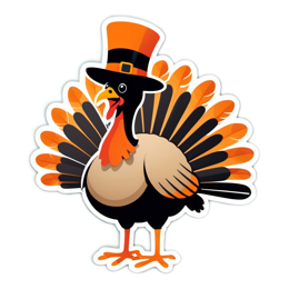 turkey hat festive SVG PNG design with clean design elements