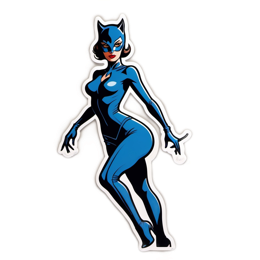 fantasy character catwoman SVG PNG design with clean design elements