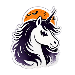 halloween unicorn SVG PNG design with clean design elements