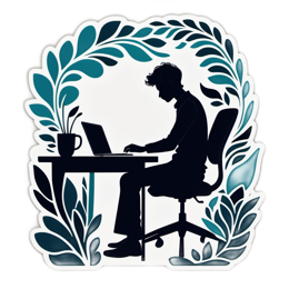 work focus silhouette SVG PNG design