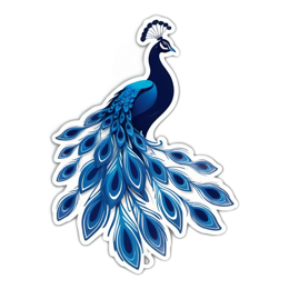 beautiful peacock feathers SVG PNG design with clean design elements