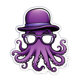 fantasy octopus character SVG PNG design with clean design elements