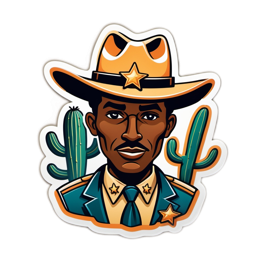 western character sticker SVG PNG design with clean design elements