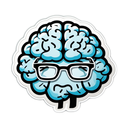 sticker brain glasses SVG PNG design