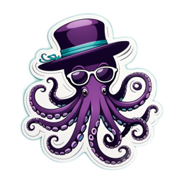 fantasy octopus sticker SVG PNG design