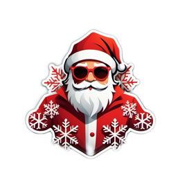 santa stickers SVG PNG design